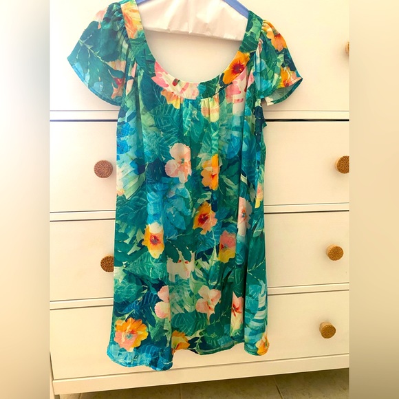 SMYM hibiscus print smock dress. Great condition, only worn twice. - Picture 5 of 6